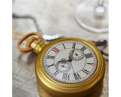 Gold Glass Clock Decoration