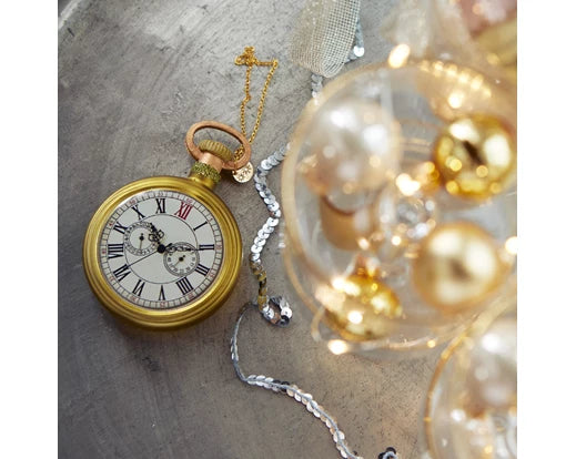 Gold Glass Clock Decoration