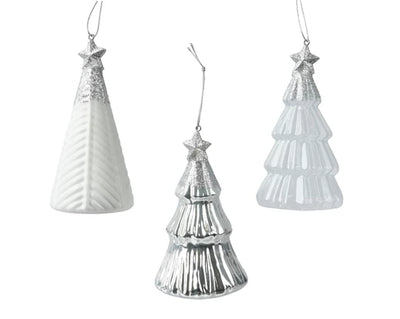 Glass Tree Hanging Decoration with Star **CLICK & COLLECT ONLY**