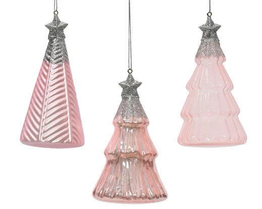 Glass Tree Hanging Decoration with Star **CLICK & COLLECT ONLY**