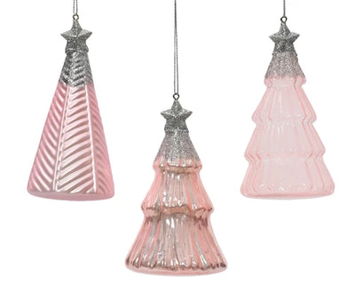 Glass Tree Hanging Decoration with Star **CLICK & COLLECT ONLY**