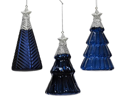 Glass Tree Hanging Decoration with Star **CLICK & COLLECT ONLY**