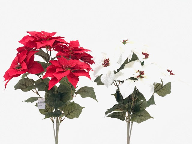 Christmas Floristry Stem - Red Poinsetta Bundle