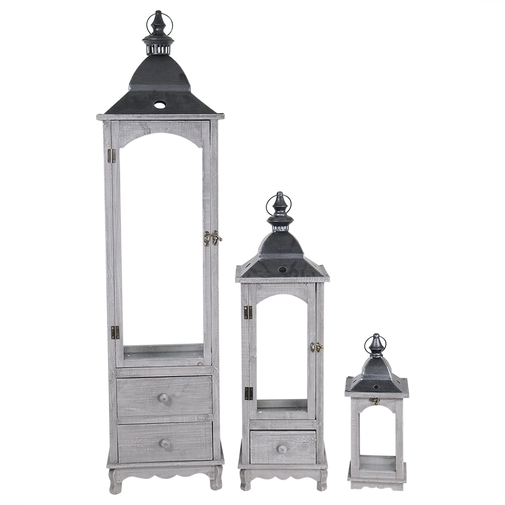 Fern Cottage Lantern - Large/Medium/Small Grey  **CLICK & COLLECT ONLY**