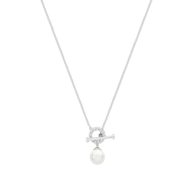 Tipperary Crystal Pendant - T-Bar with Pearl