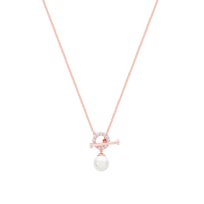 Tipperary Crystal Pendant - T-Bar with Pearl