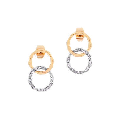 Tipperary Crystal Earrings - Hoop Collection - Silver & Gold O