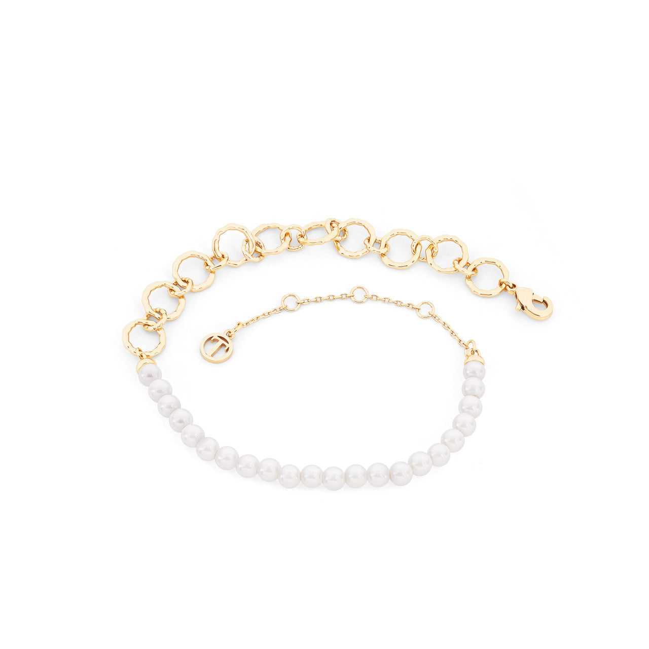 Tipperary Crystal Bracelet - Pearl Collection - Pearl & Rings Gold