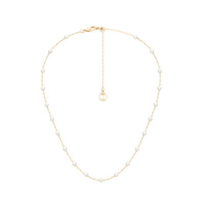Tipperary Crystal Pendant - Pearl Collection - Fine Chain Gold