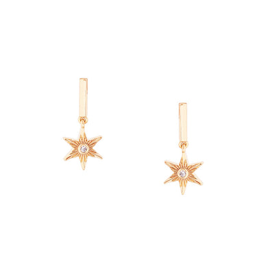 Tipperary Crystal Earrings - Star Collection - Star Drop Gold