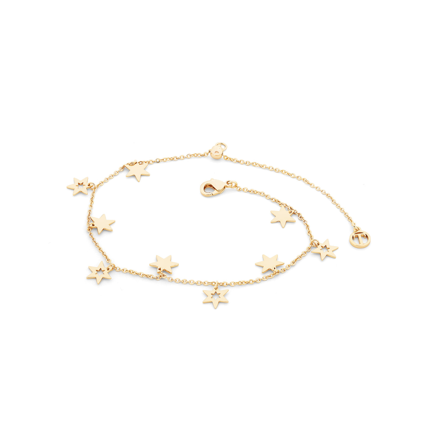 Tipperary Crystal Bracelet - Star Collection - Nine Star Gold