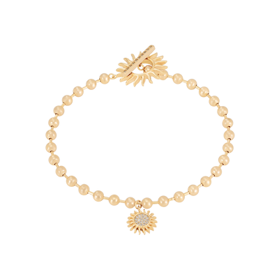 Tipperary Crystal Bracelet - Soleil Collection - Ball Chain with Sun Charm