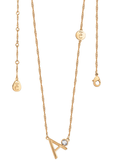Tipperary Crystal Pendant - Initials A-Z Gold