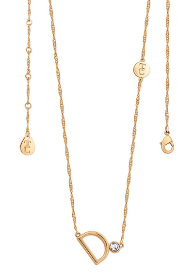 Tipperary Crystal Pendant - Initials A-Z Gold