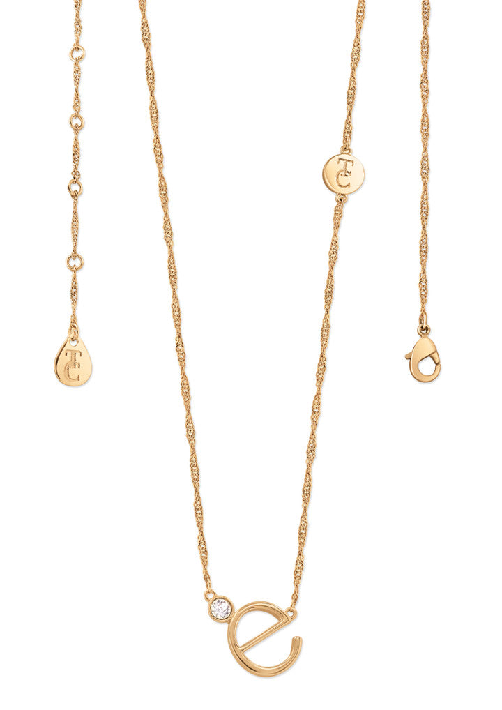 Tipperary Crystal Pendant - Initials A-Z Gold