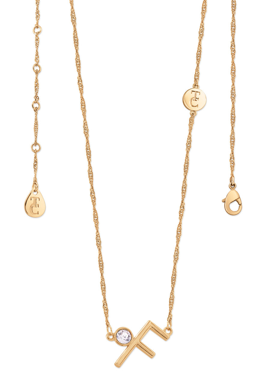 Tipperary Crystal Pendant - Initials A-Z Gold