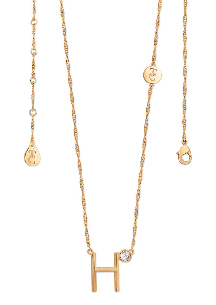 Tipperary Crystal Pendant - Initials A-Z Gold
