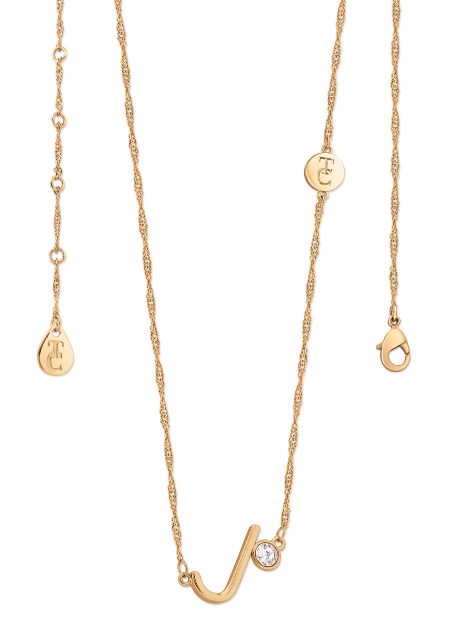 Tipperary Crystal Pendant - Initials A-Z Gold