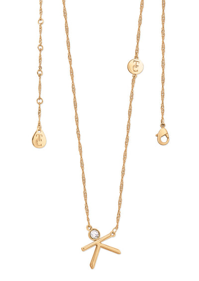 Tipperary Crystal Pendant - Initials A-Z Gold