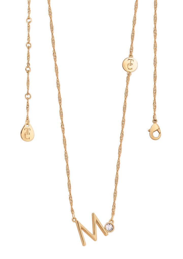 Tipperary Crystal Pendant - Initials A-Z Gold