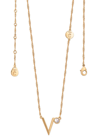 Tipperary Crystal Pendant - Initials A-Z Gold