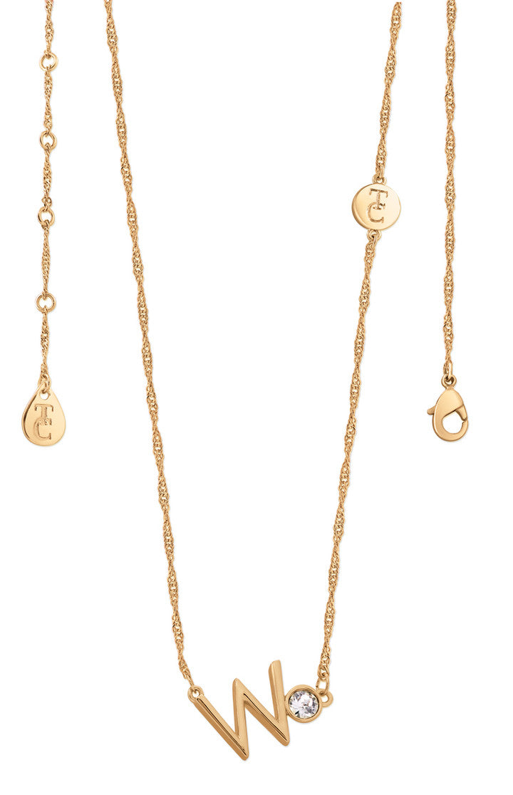 Tipperary Crystal Pendant - Initials A-Z Gold