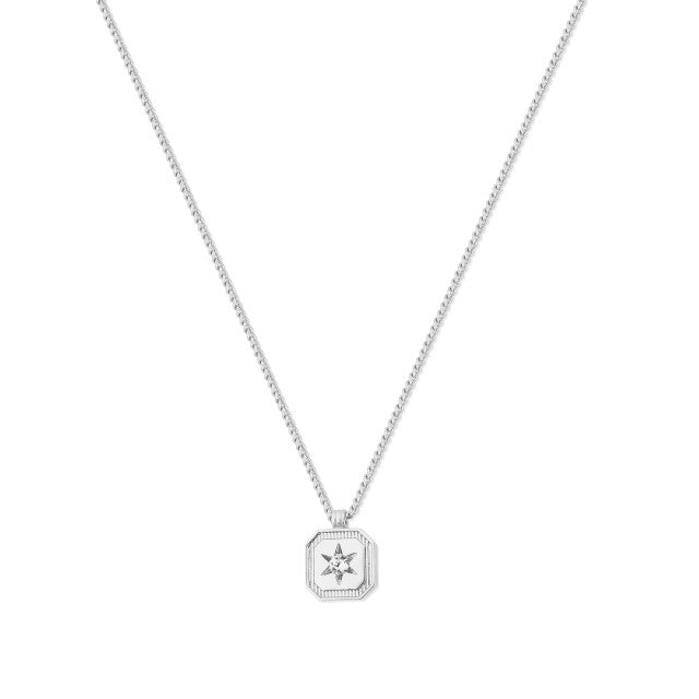 Tipperary Crystal Pendant - Star Collection - Compass Star Gold/Silver