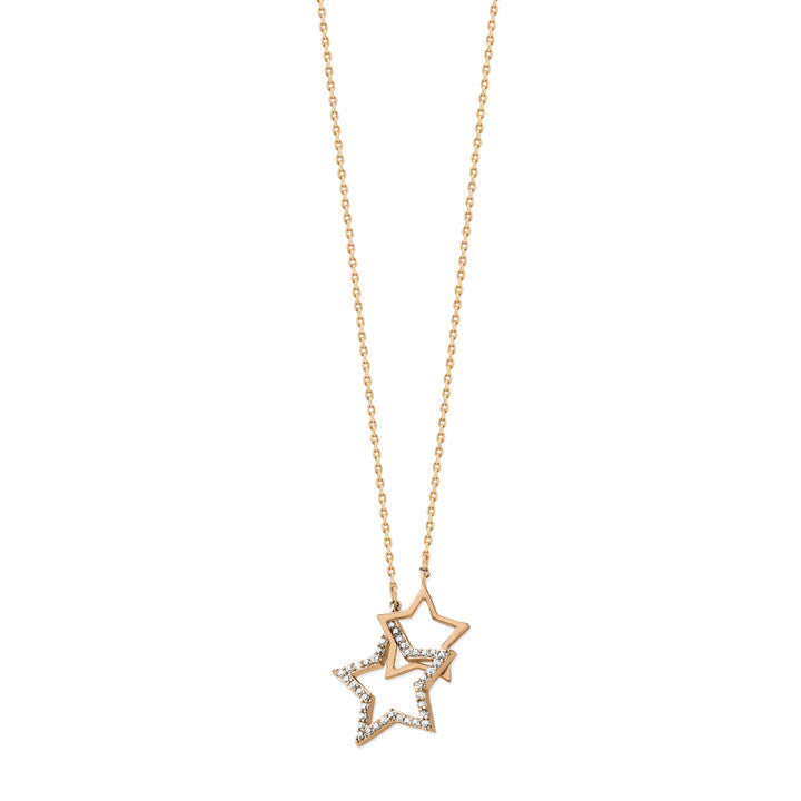 Tipperary Crystal Pendant - Star Collection - Interlocking Star