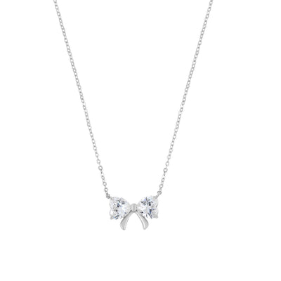 Tipperary Crystal Pendant - Bow Collection - Gold/Silver CZ Bow