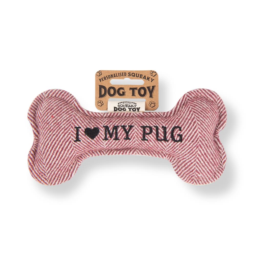 Personalised Squeaky Dog Toys - Initials & Sentiments