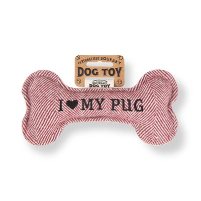 Personalised Squeaky Dog Toys - Initials & Sentiments