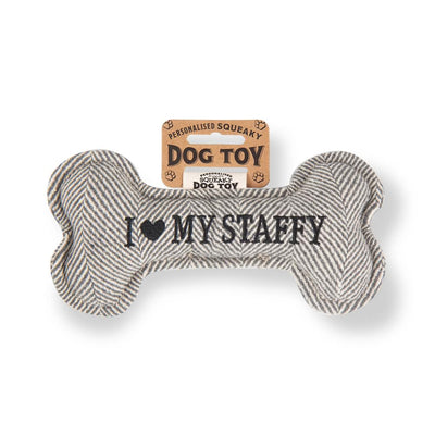 Personalised Squeaky Dog Toys - Initials & Sentiments
