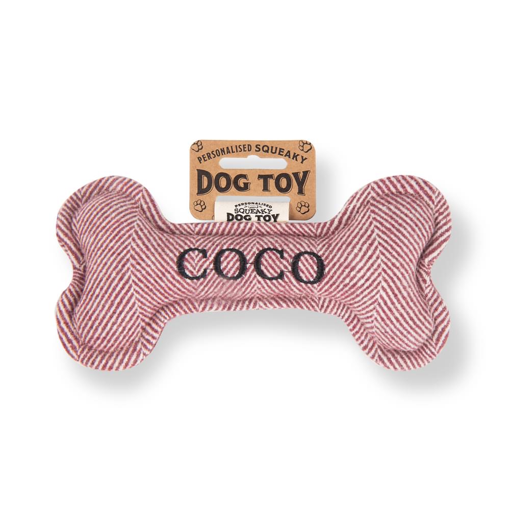 Personalised Squeaky Dog Toys - Names