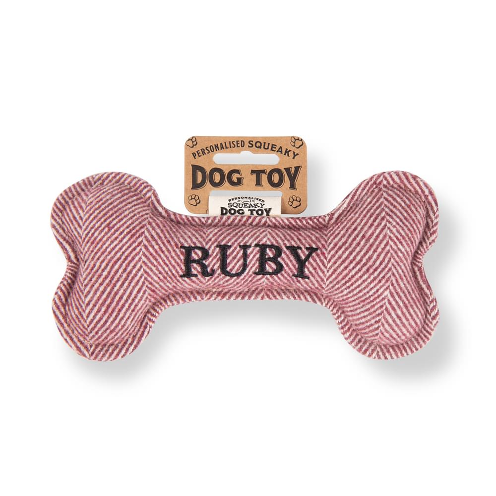 Personalised Squeaky Dog Toys - Names