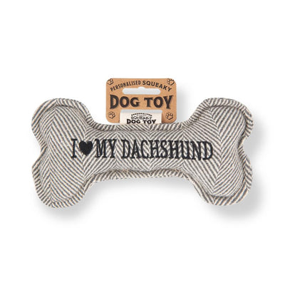 Personalised Squeaky Dog Toys - Initials & Sentiments