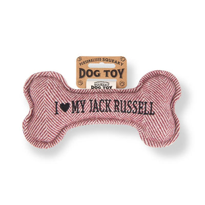 Personalised Squeaky Dog Toys - Initials & Sentiments