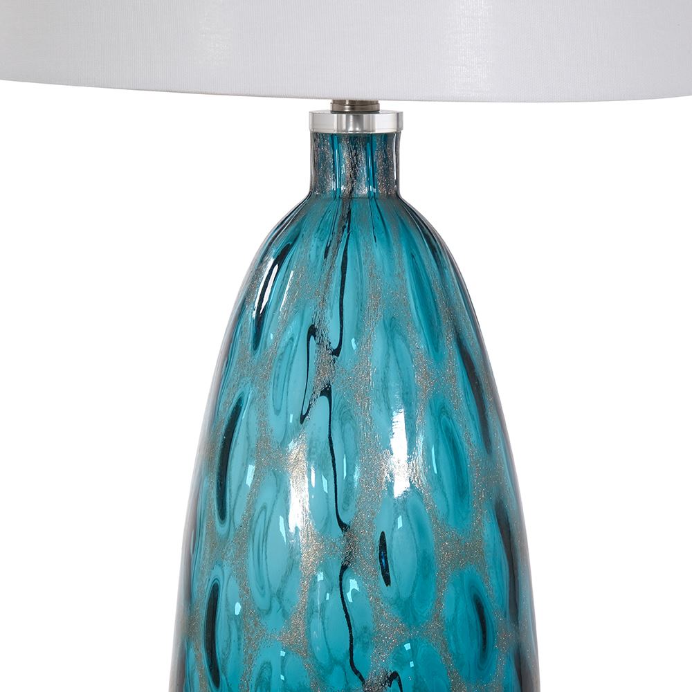 Fern Cottage Table Lamp - Blue Glass **CLICK & COLLECT ONLY**