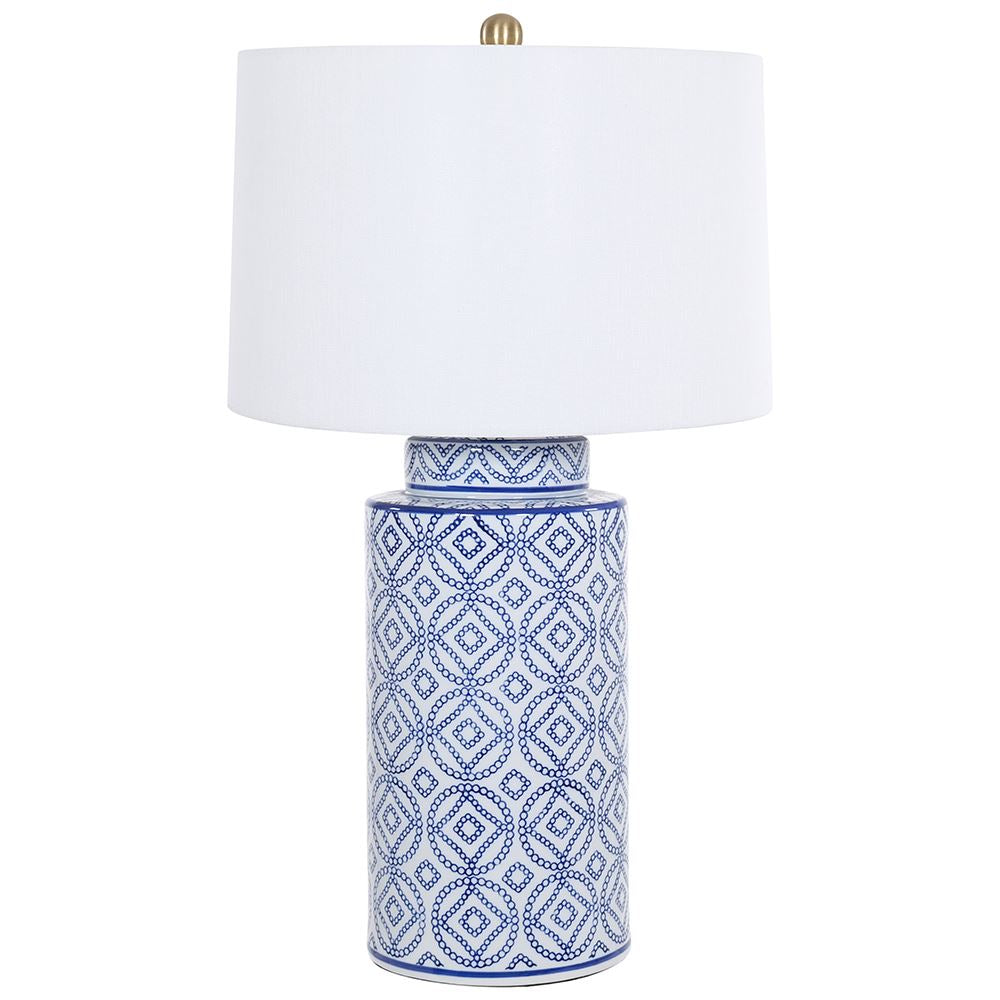 Fern Cottage Table Lamp - Ceramic Blue & White **CLICK & COLLECT ONLY**