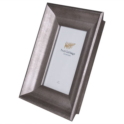 Fern Cottage Photo Frame - Convex Matt Silver