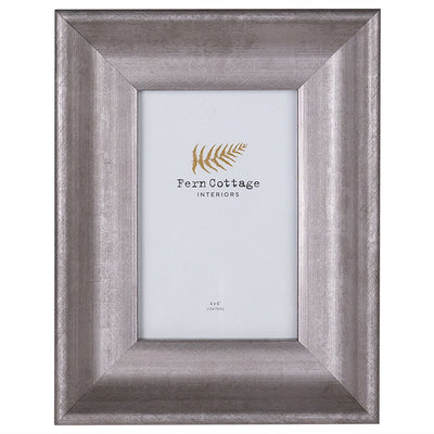 Fern Cottage Photo Frame - Convex Matt Silver