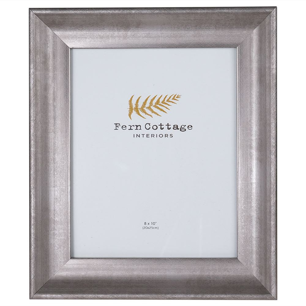 Fern Cottage Photo Frame - Convex Matt Silver