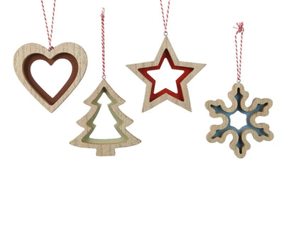 Christmas Tree Hanging Decoration - Heart/Christmas Tree/Star/Snowflake