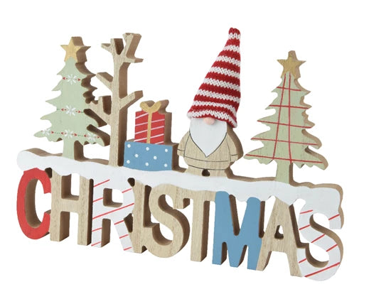 Christmas Ornament - Pinewood Gnome Christmas Sign