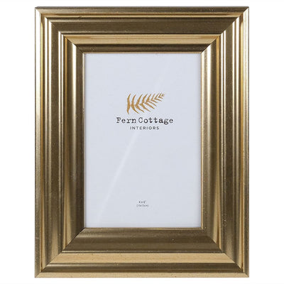 Fern Cottage Photo Frame - Ridged Gold