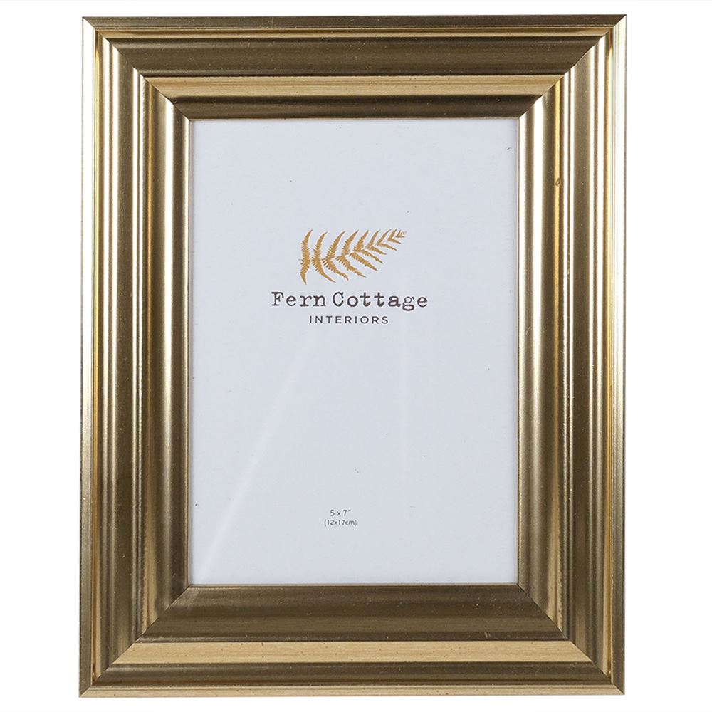 Fern Cottage Photo Frame - Ridged Gold