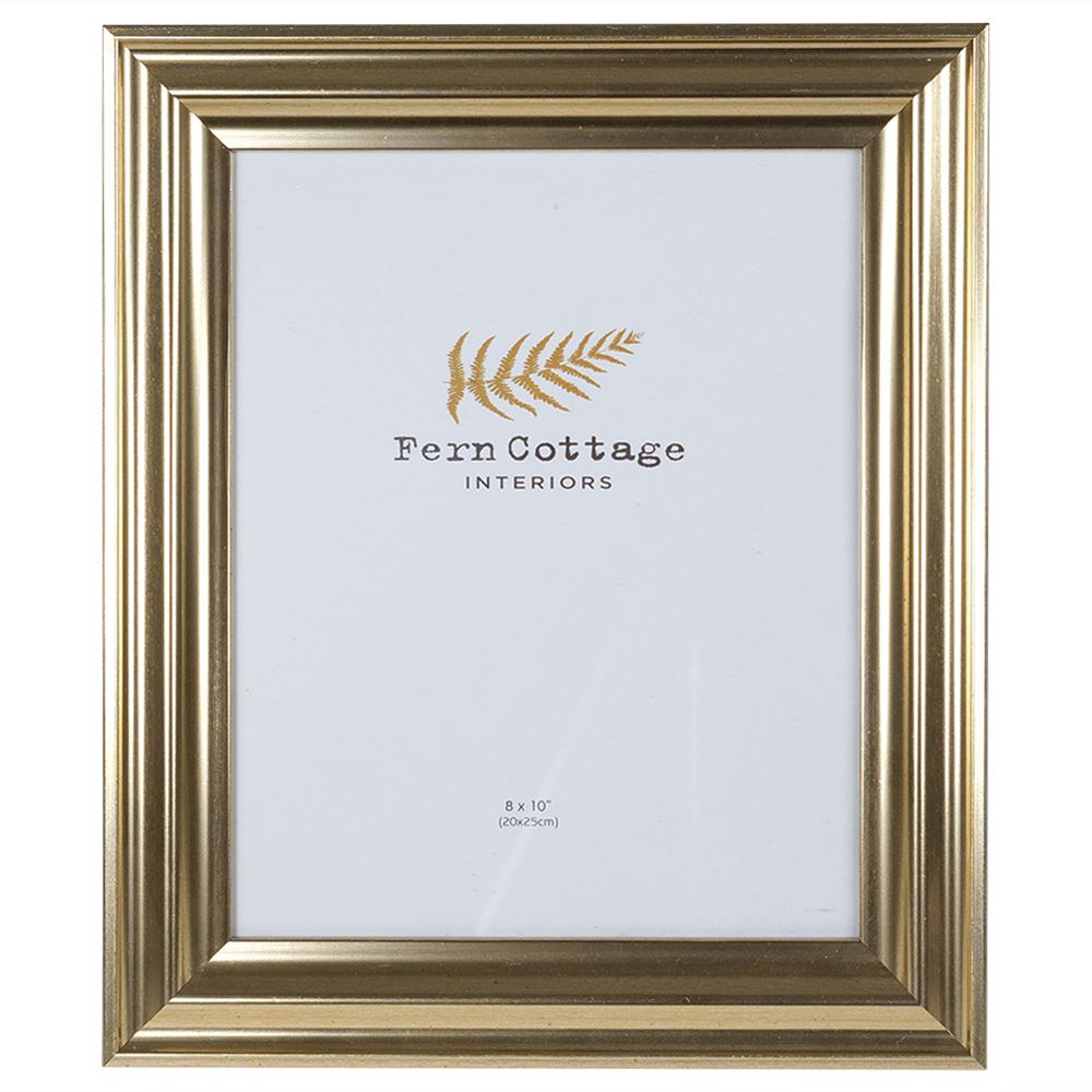 Fern Cottage Photo Frame - Ridged Gold