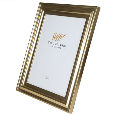 Fern Cottage Photo Frame - Ridged Gold