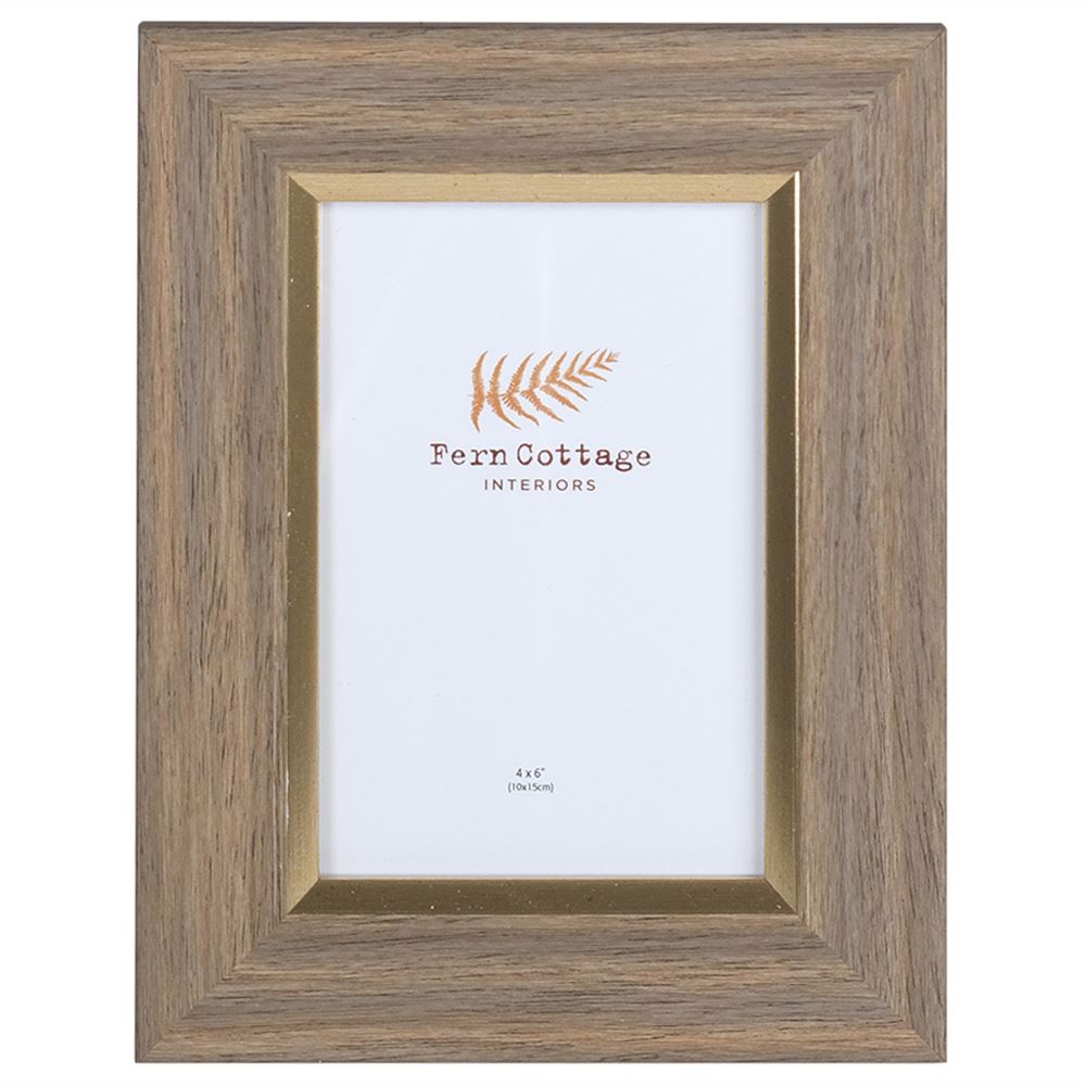 Fern Cottage Photo Frame - Wood with Gold Inlay