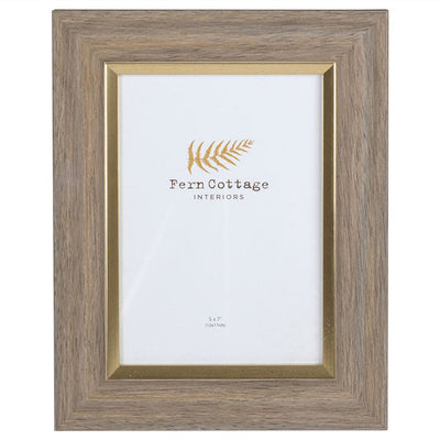 Fern Cottage Photo Frame - Wood with Gold Inlay