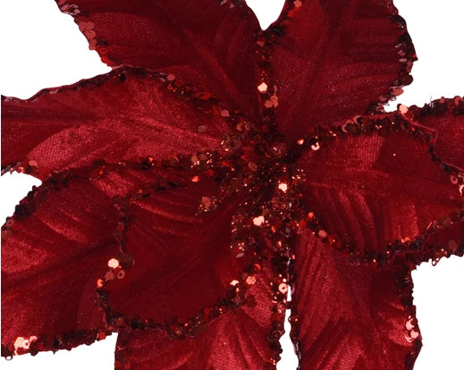 Poinsettia Clip Flower